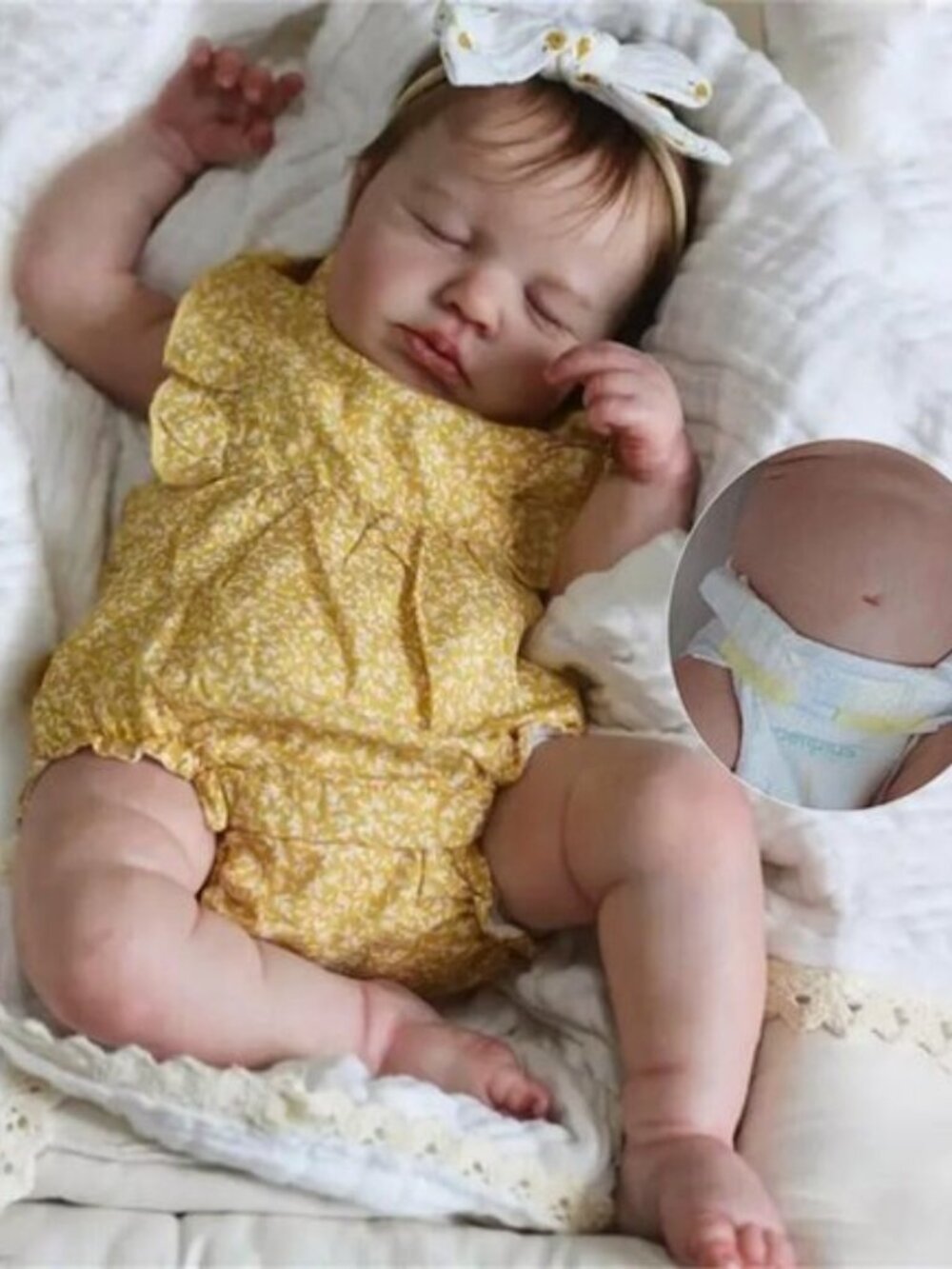 20 Inch Reborn Baby Girl Dolls Silicone Full Body Realistic Posable 3D Skin